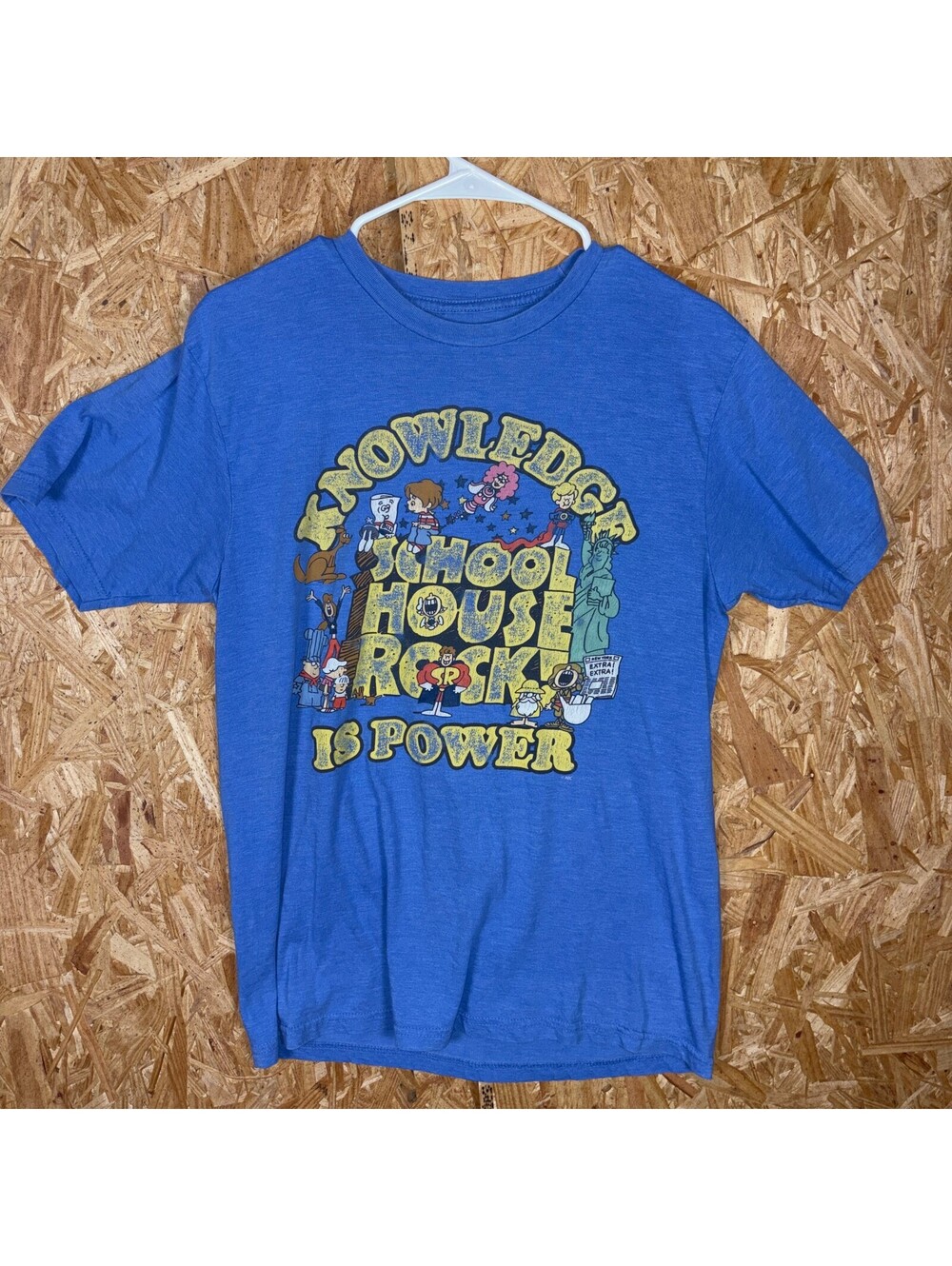 Schoolhouse Rock Knowledge Is Power Blue Graphic T Shirt